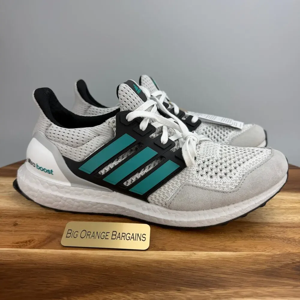 Adidas UltraBoost 1.0 White Pure Teal Running Shoes JQ0823 Men's Size 9 NWT